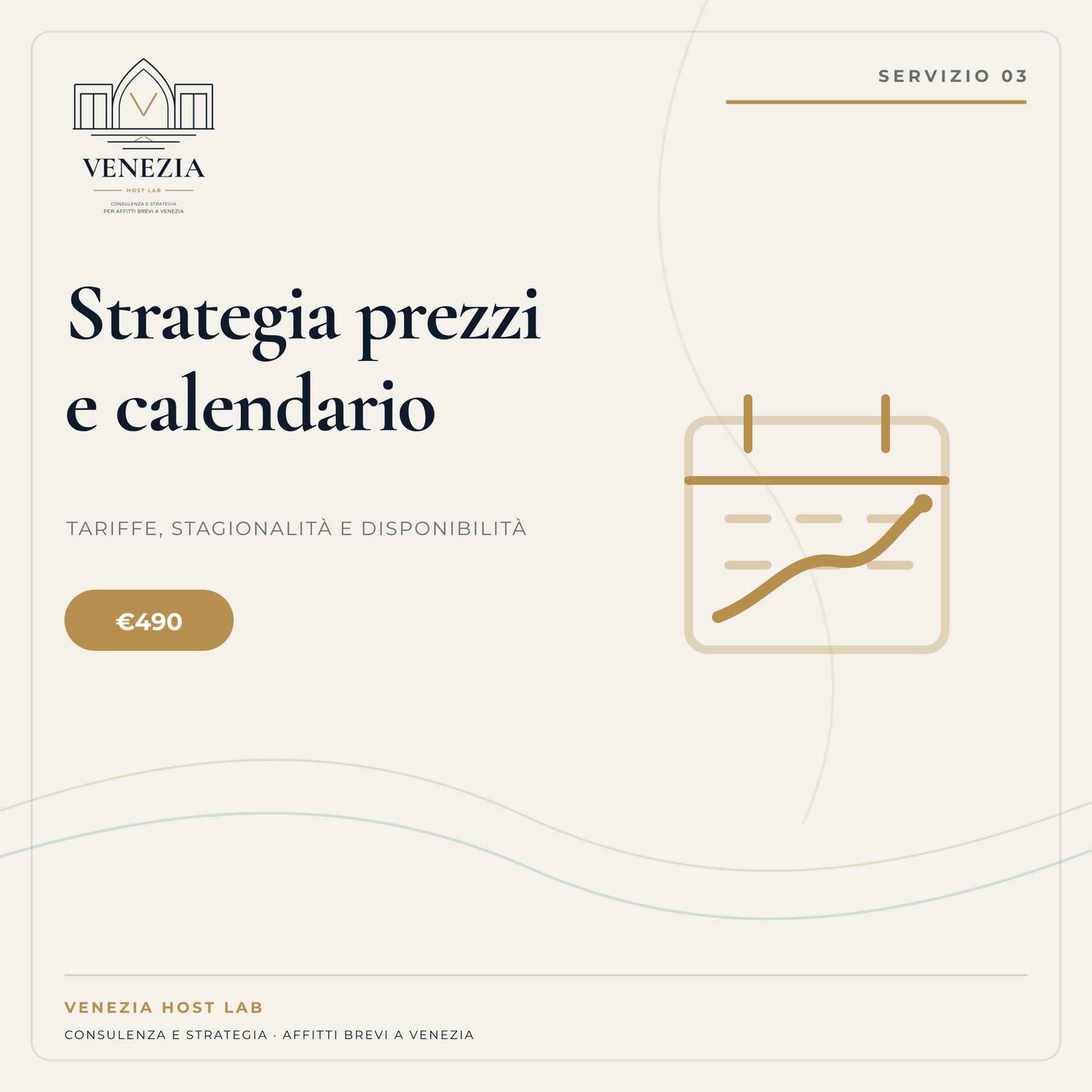 Strategia prezzi e calendario — Venezia Host Lab